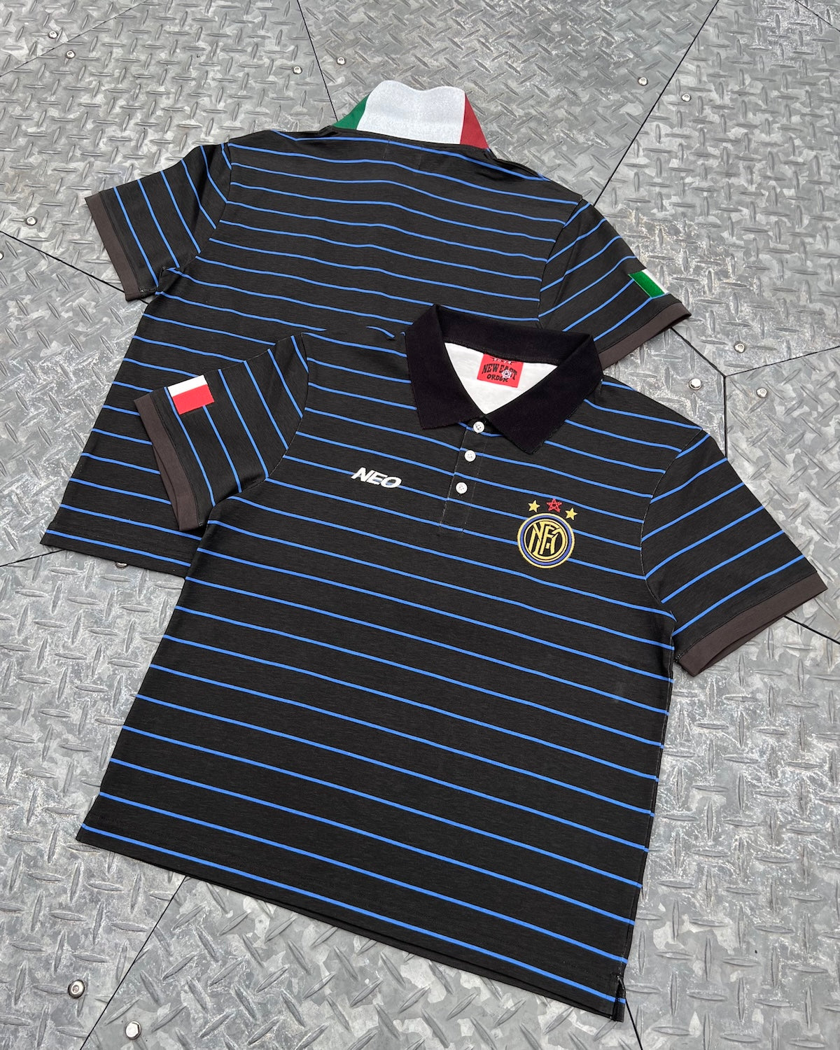 Italy Stripe Football Polo